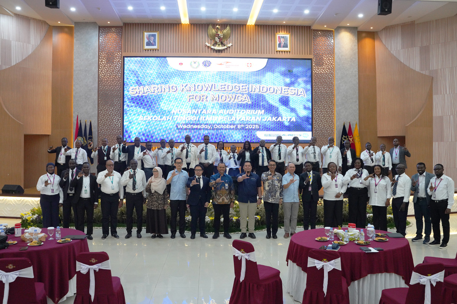 Berita Internasional 7 Kegiatan Sharing Knowledge Indonesia for MOWCA Maritime Organization of West and Central Africa diikuti oleh 75 orang peserta dari negara di benua Afrika bagian Barat dan Tengah