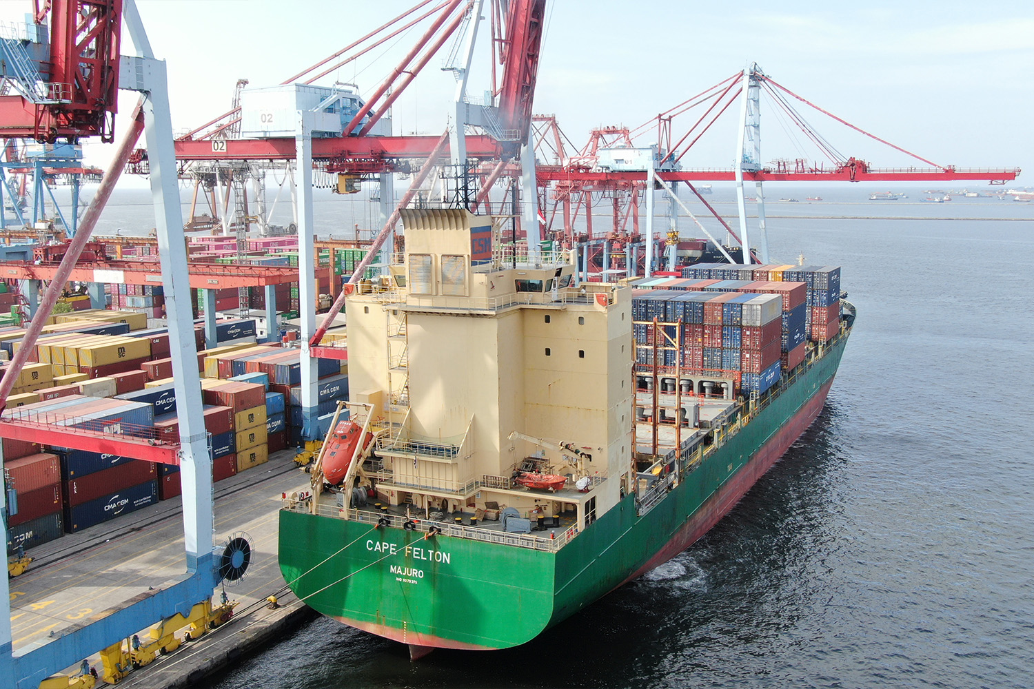 Homepage 5 Ilustrasi MV Cape Felton siap berlayar dari Terminal Operasi 3 IPC TPK