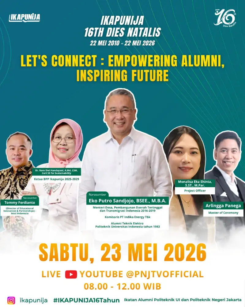 IKAPUNIJA Siap Rayakan Dies Natalis ke-16, Perkuat Kolaborasi Alumni dan PNJ 2 featured 1778942677635 1
