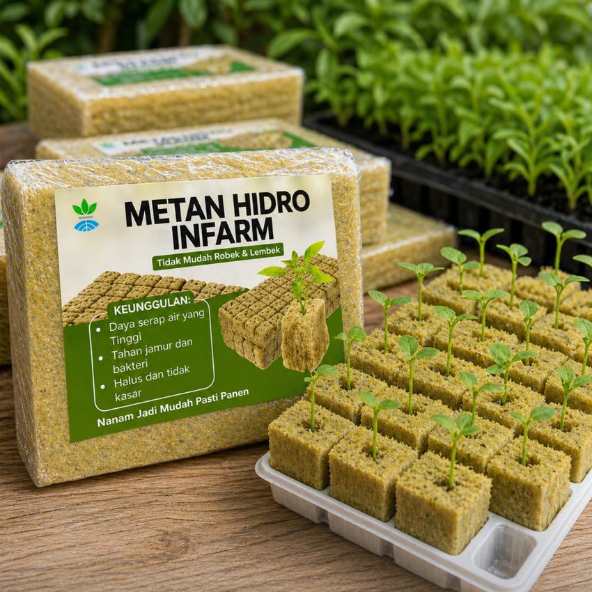 Rockwool Media Tanam Hidroponik